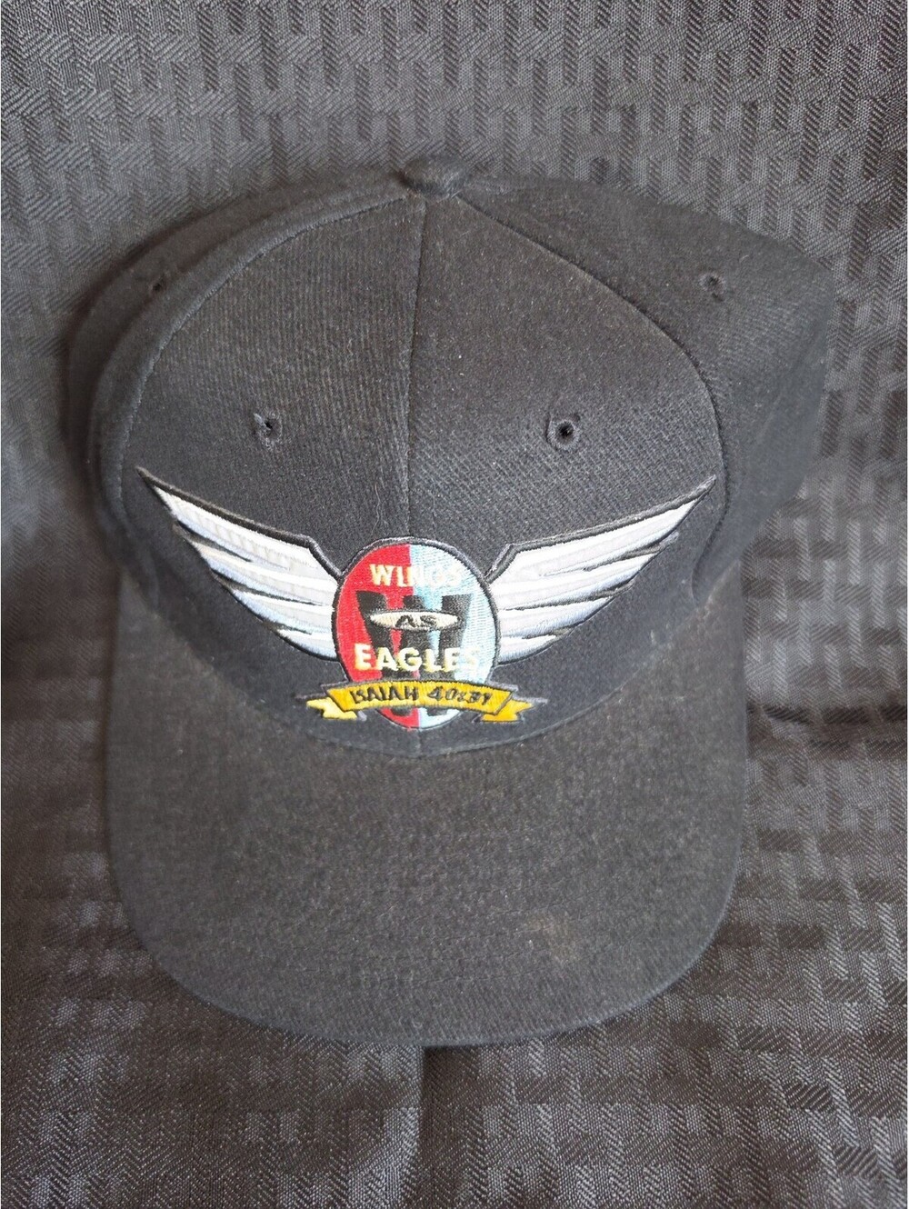 Wings Eagles Isaiah 40:31 baseball cap Black